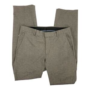 Berle Gray Flat Front Dress Pant Size 34R NWT